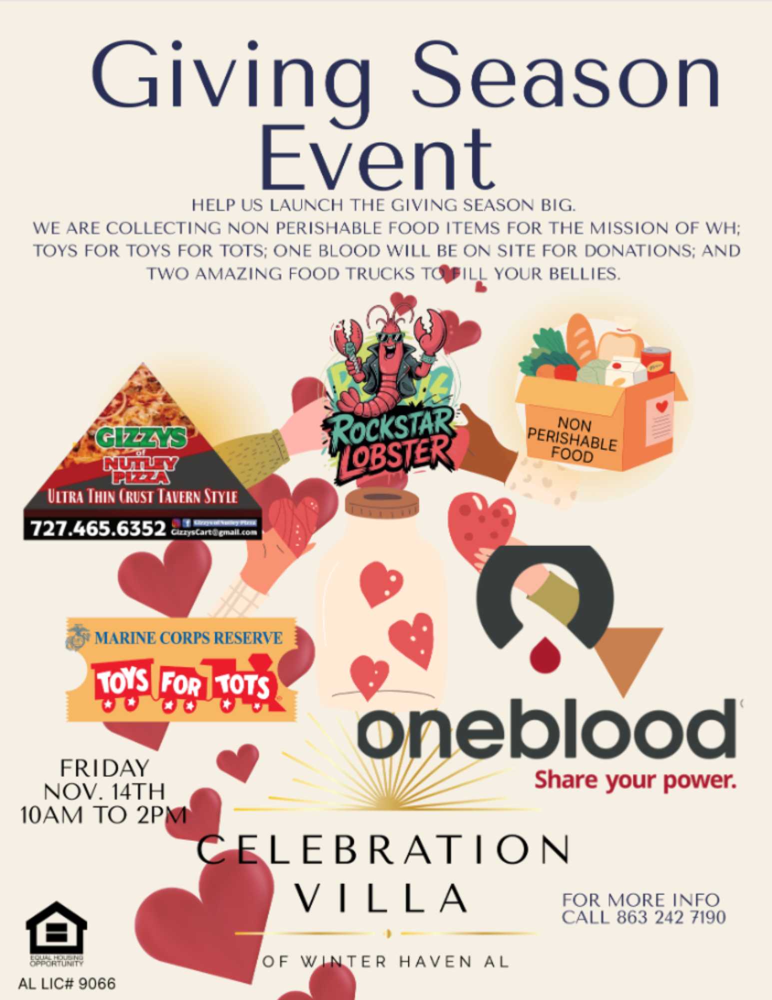 A group of seniors standing in a circle with their hands in the middle